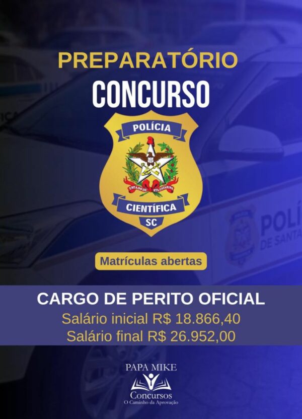 Curso Prep. Perito Oficial PCI SC - Online